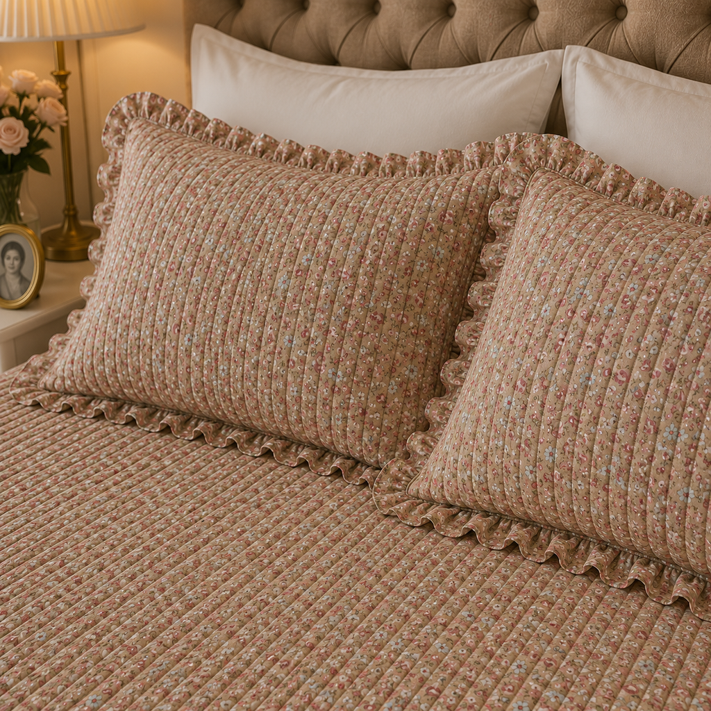 Cottage Rose Pure Cotton Quilt Mattress Pad