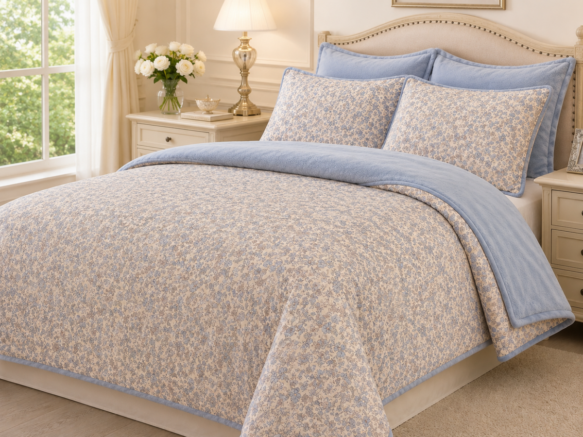 Bluebell Reversible Microfiber Comforter, 2-in-1 Bedding