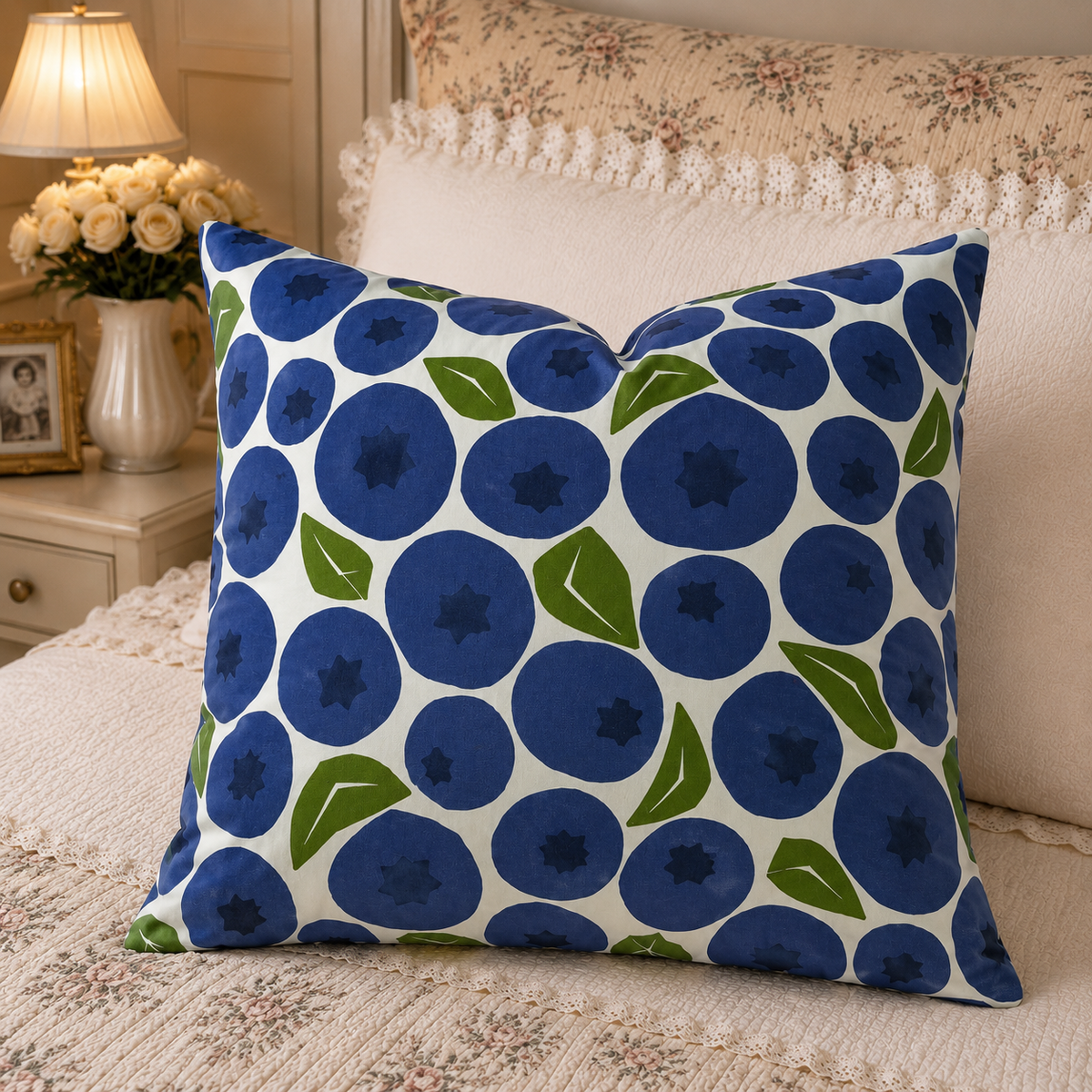 Garden Pop Canvas Throw Pillow Cover(2 Colors)