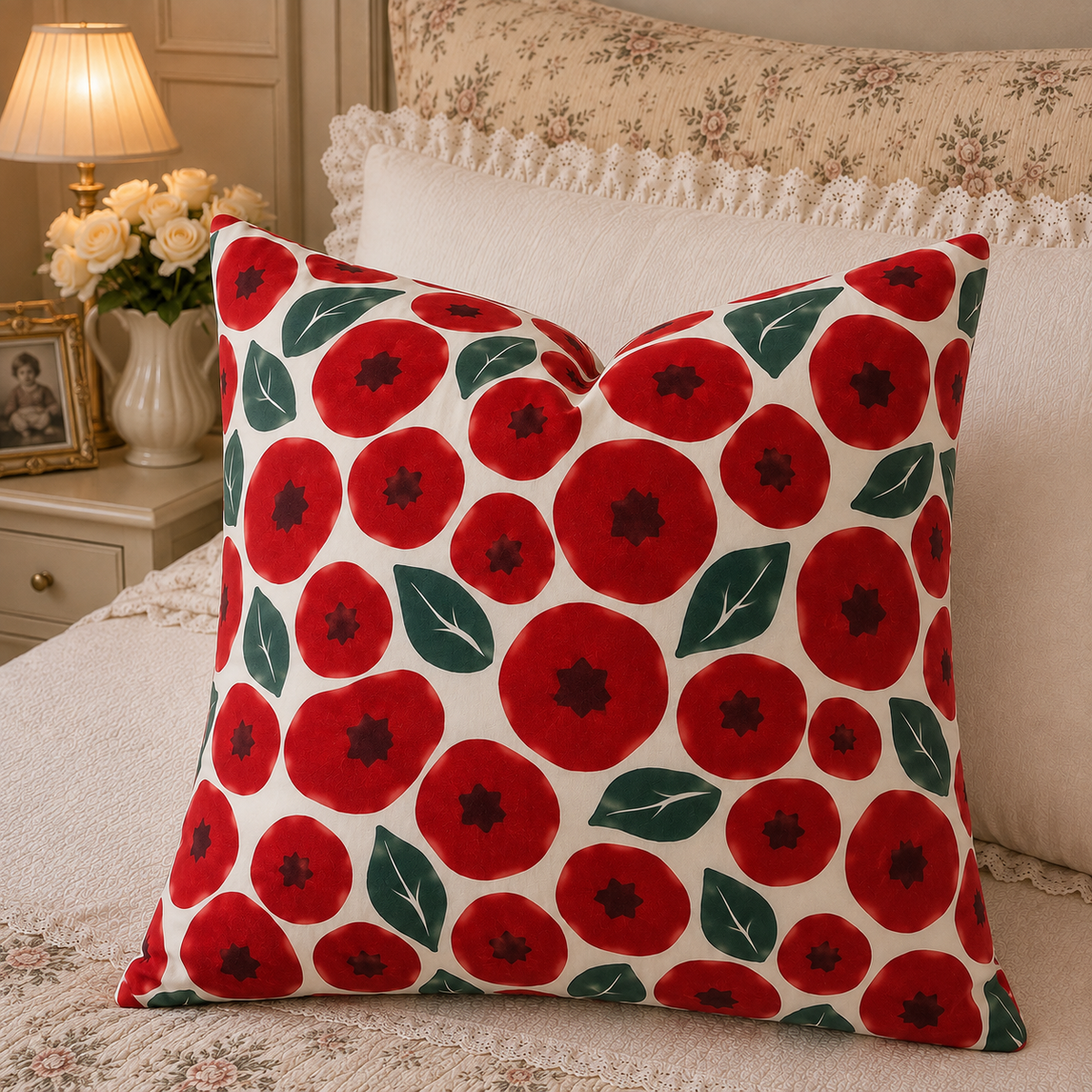 Garden Pop Canvas Throw Pillow Cover(2 Colors)