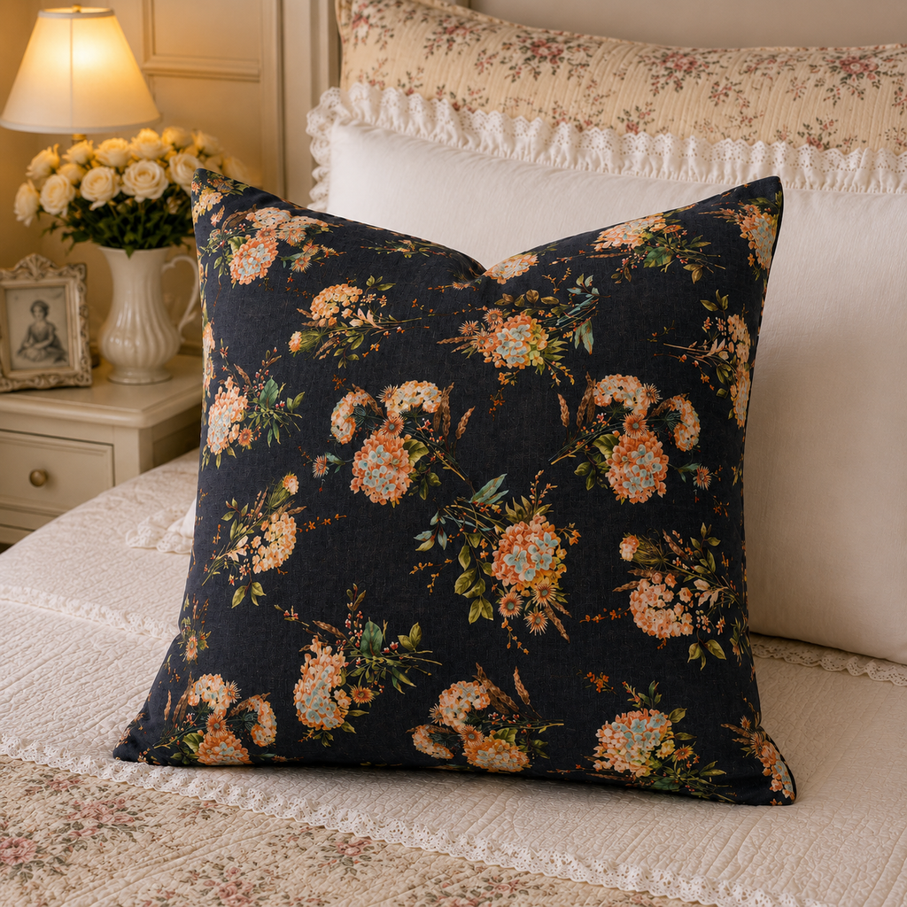 Artisan Garden Canvas Throw Pillow Cover(4 Colors)