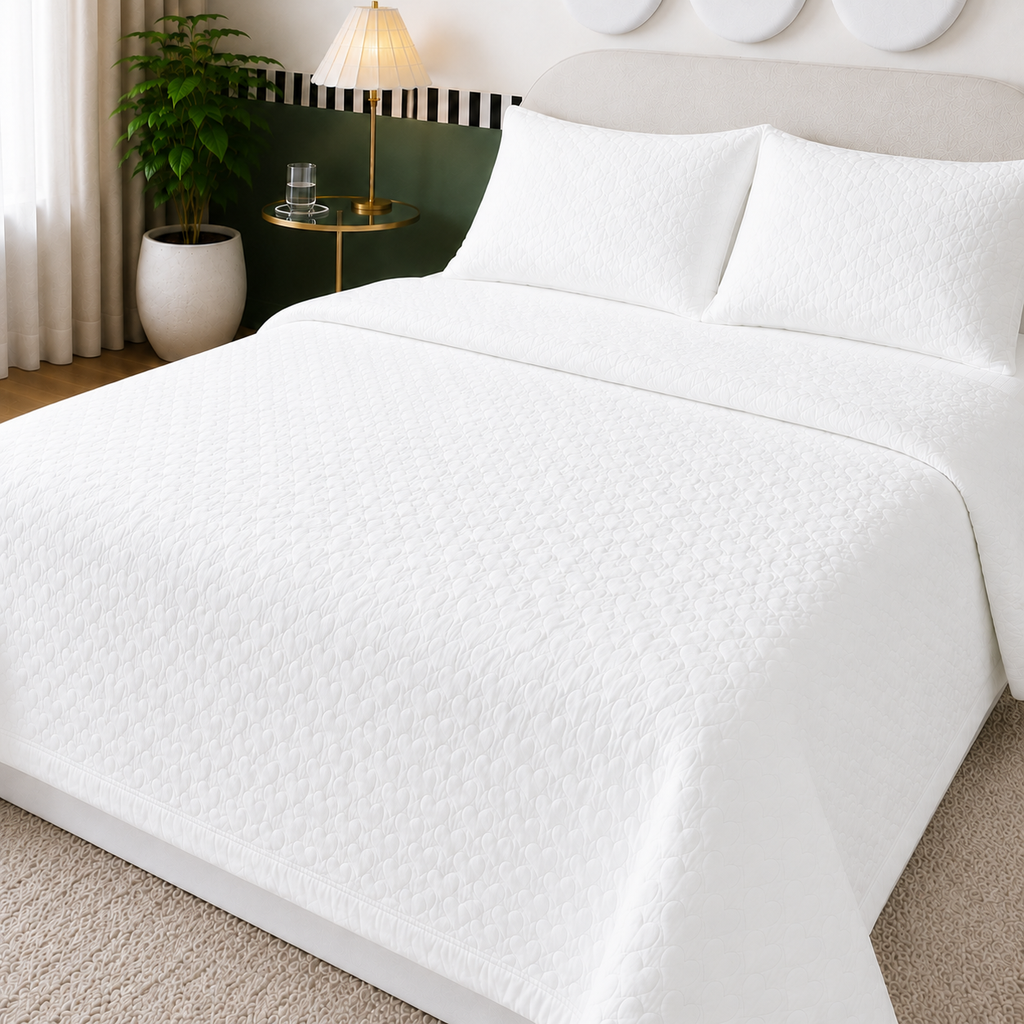Heart Cloud Quilted Mattress Pad (2 Colors)