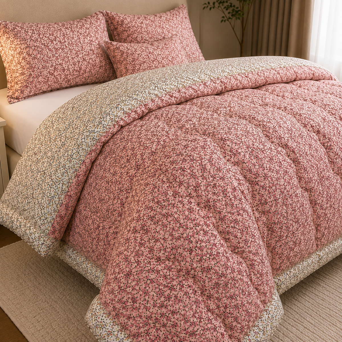 Rosé Mist Pure Cotton Comforter
