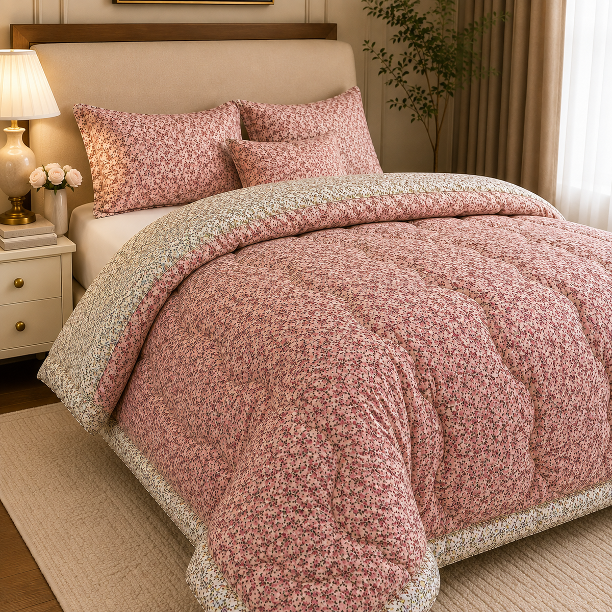 Rosé Mist Pure Cotton Comforter