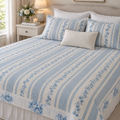 Porcelain Blue Floral Mattress Pad
