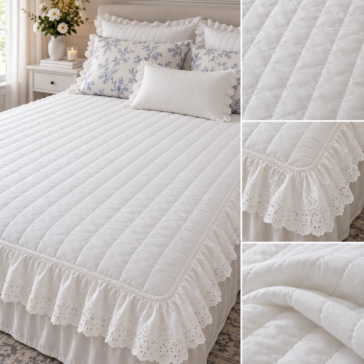Heirloom Lace Quilted Mattress Pad