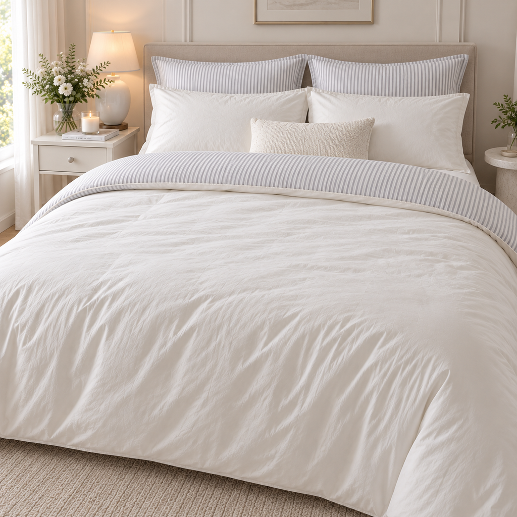Serene Stripe Cotton Modal Reversible Comforter