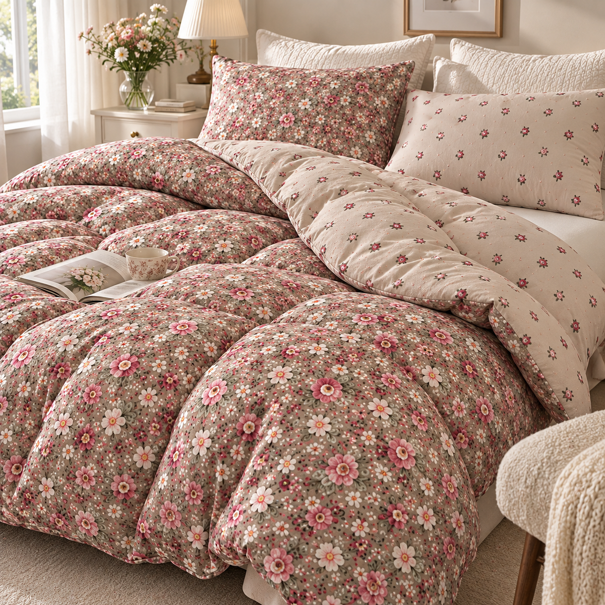 Cozy Bloom Cotton Comforter